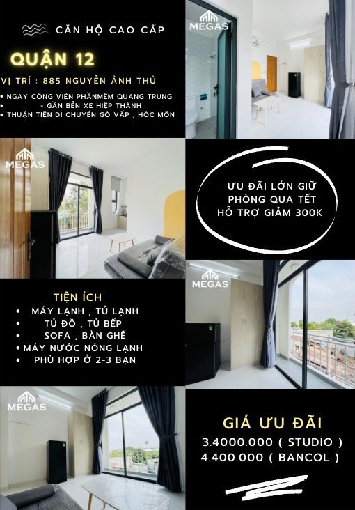 CĂN HỘ CAO CẤP MỚI 100% - Full Nội Thất - Bancol - STUDIO & DUPLEX - Giá Ưu Đãi