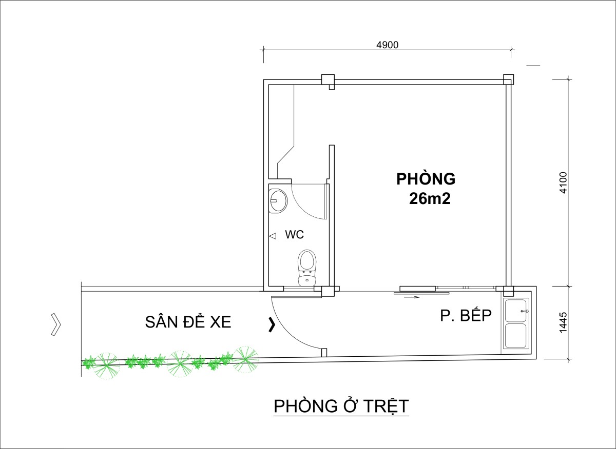 Cho thuê phòng ở 27m2 Linh Xuân Thủ Đức.