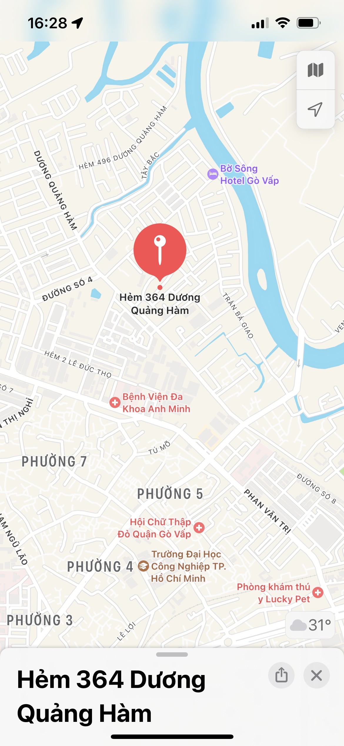 Phòng có gác 25m2 Dương Quảng Hàm gần VLU và IUH