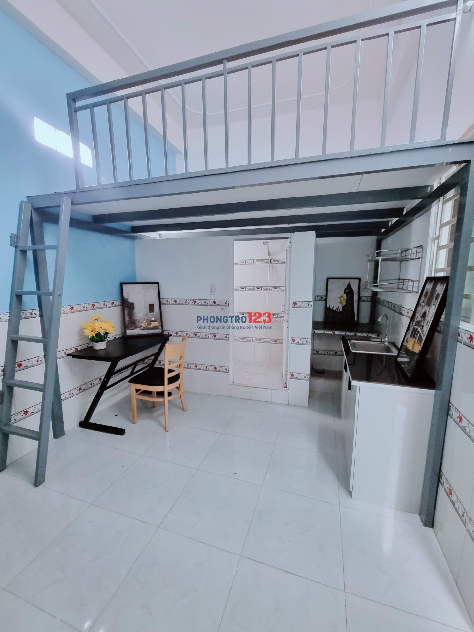 Cho thuê căn Duplex mới xây gần chùa Giác Lâm phường 10 Tân bình