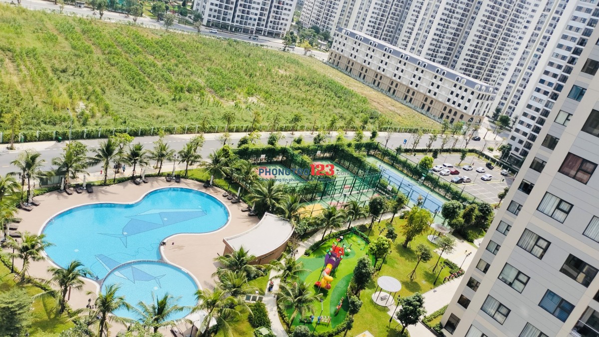 Cho Thuê Căn Hộ Vinhomes Quận 9 2PN 2WC 59m2 Bếp Rèm Gần ĐH FPT