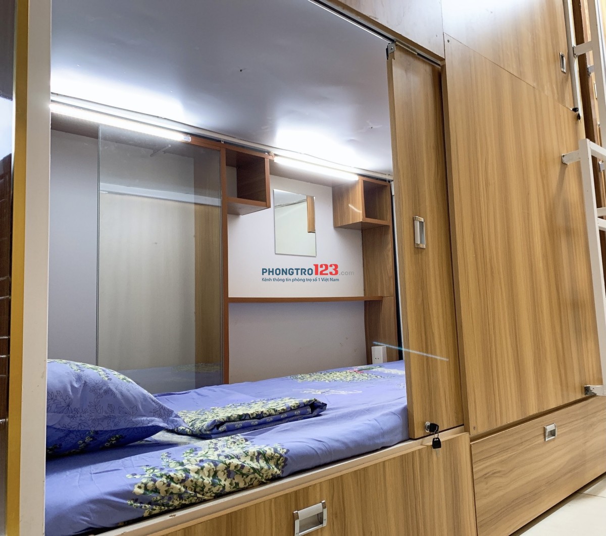 Cho thuê Sleepbox có cửa khóa, homestay mới, phòng trọ ở ghép, hiện đại, giá rẻ Q. Bình Thạnh