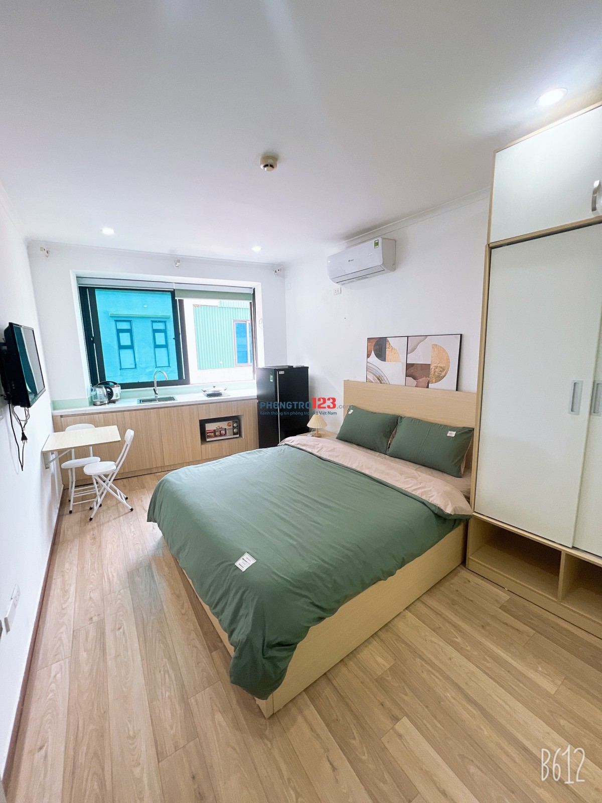 Cho thuê Studio Full đồ ngắn hạn 02-06-12 tháng tại 204 Trần Duy Hưng, đối diện Charmvit Tower, Vincom D'Capital