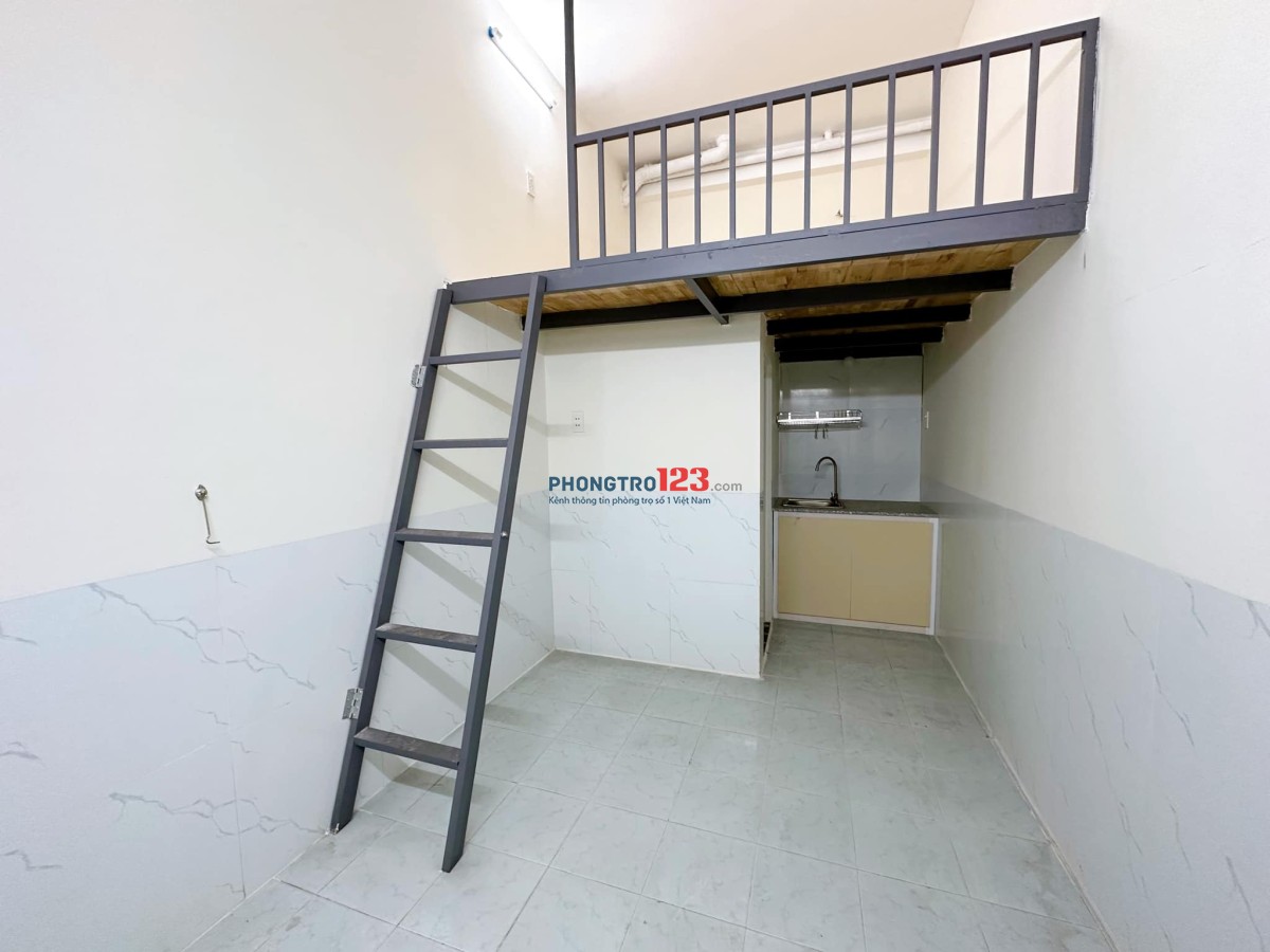 PHÒNG MỚI XÂY 20m2, có gác, có máy lạnh, tủ bếp nấu ăn, gần ĐH Văn Lang cs3, siêu thị Emart