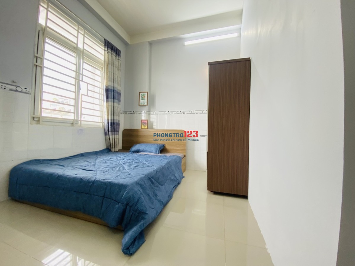 cho thuê Căn hộ 1PN bếp tách Tân Định Quận 1 35m2 Thang Máy Ban Công Full Nội Thất- Máy giặt Riêng