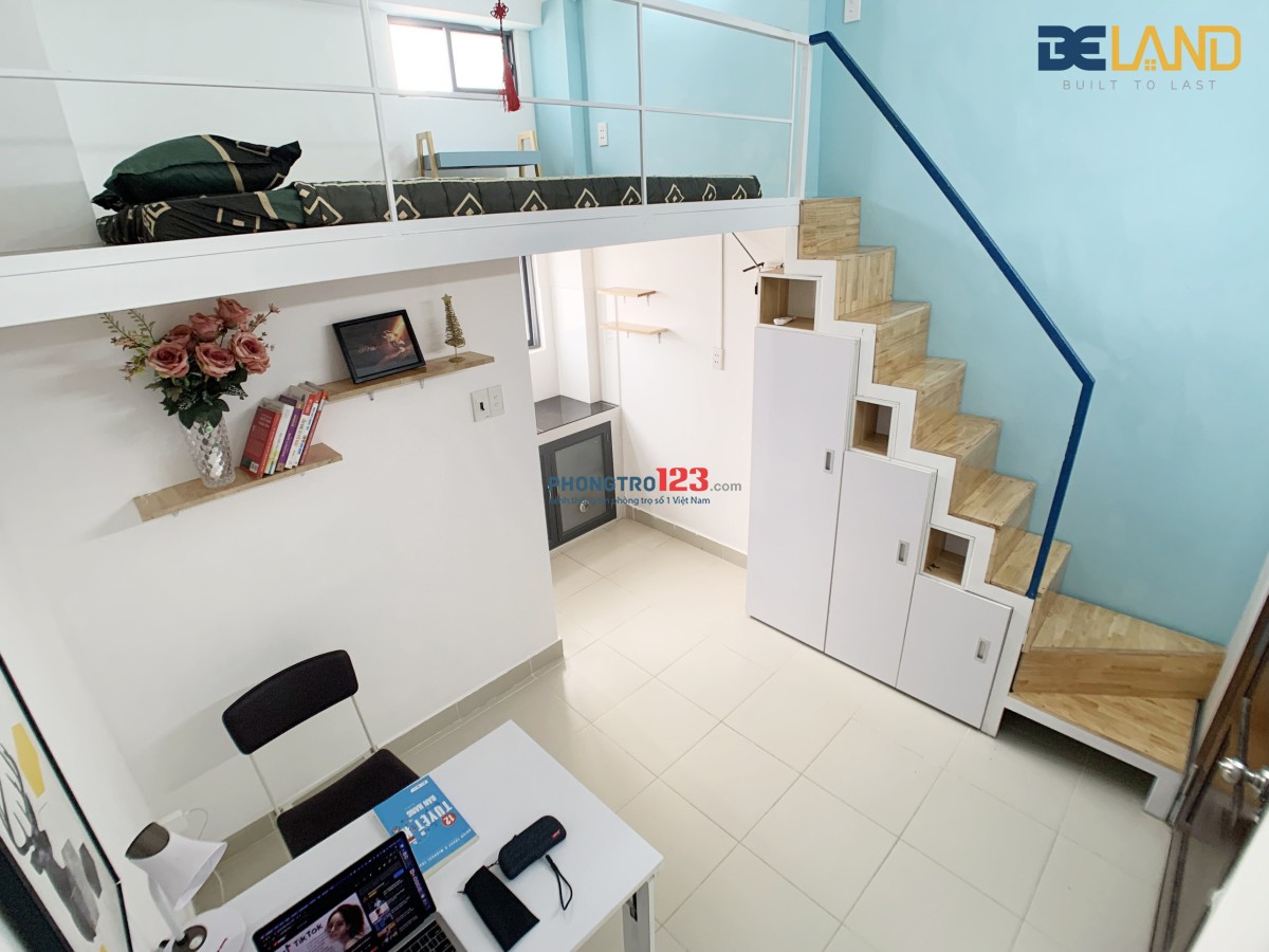Phòng duplex nội thất cơ bản ngay vòng xoay đồng hồ Điện Biên Phủ, gần UEF, Hồng Bàng, Hutech, UEH
