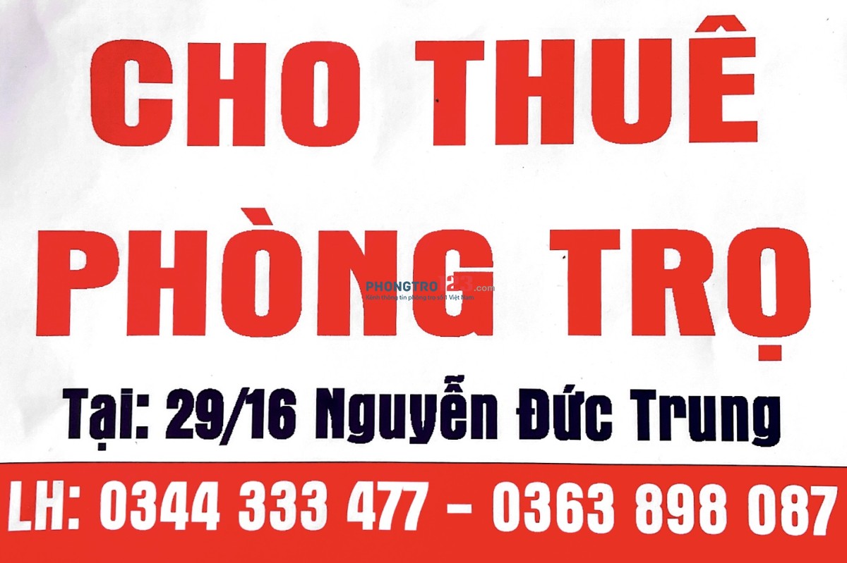 Trọ 40m2/phòng sát bên chợ, gần trường đại học