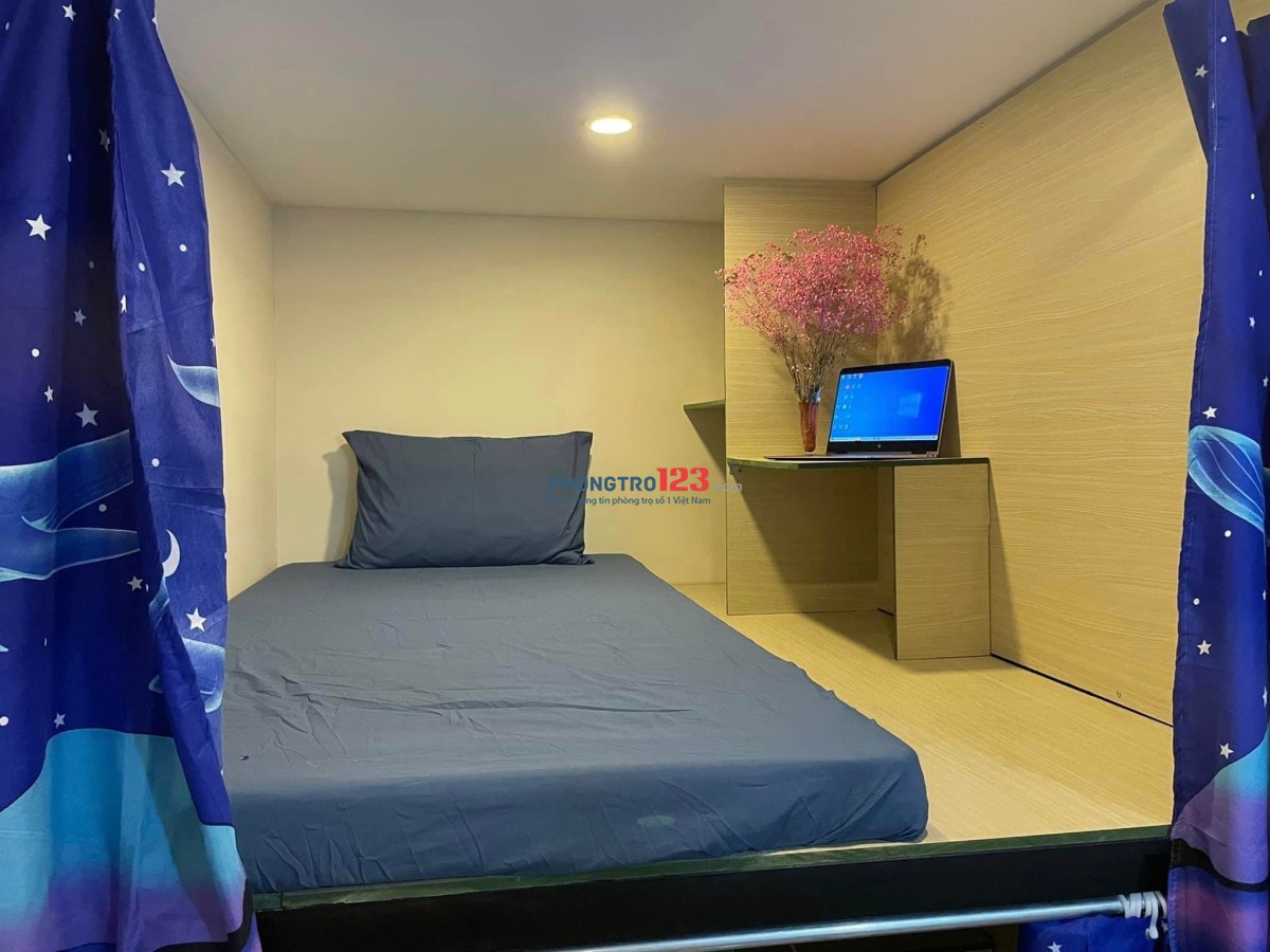 Cho thuê sleepbox cao cấp, đầy đủ nội thất, giá rẻ tại Quận Tân Phú gần Đại Học Văn Hiến