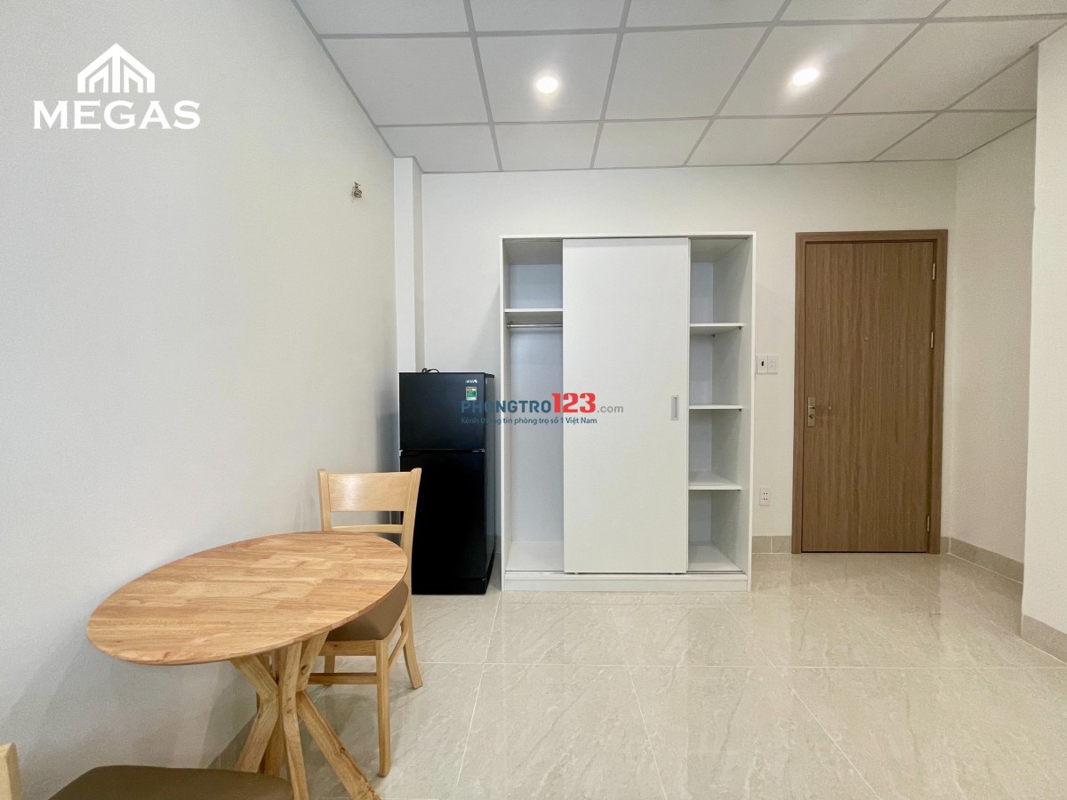 Cho thuê căn hộ studio giường đôi cửa sổ mặt tiền ngay Nơ Trang Long - Bình Thạnh