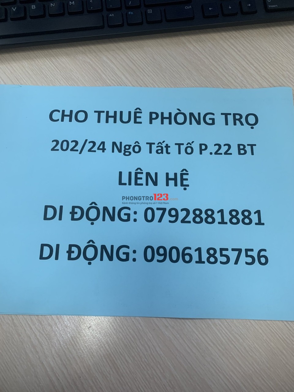 CHO THUÊ 3 PHÒNG TRỌ NGAY CẦU NGUYỄN HỮU CẢNH GẦN TRƯỜNG TÔN ĐỨC THẮNG