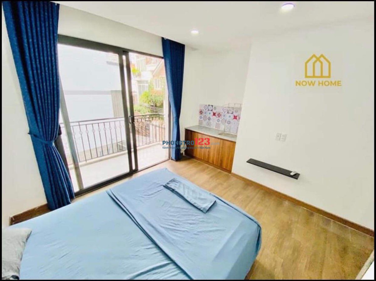 Studio nội thất đẹp, ban công siêu rộng. FULL nội thất 100%