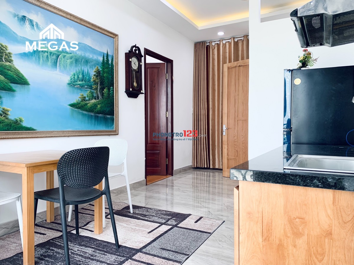 Cho thuê căn hộ 1 phòng ngủ Ban công lớn, Full nội thất, ngay Nguyễn Duy Trinh, Mai Chí Thọ quận 2