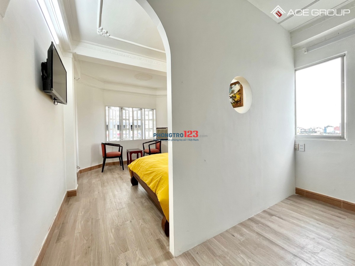 Cho thuê căn hộ 1pn1wc có cửa sổ, bếp riêng, full nội thất gần Đại Học Văn Lang, bến xe Miền Đông