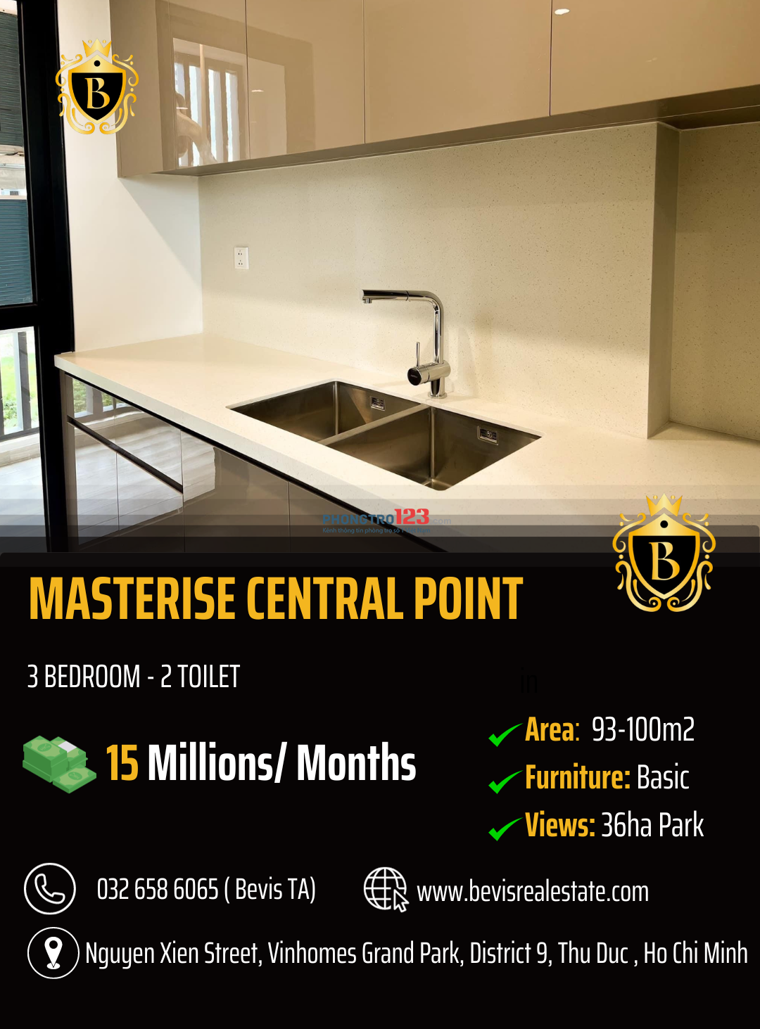 Cho thuê căn hộ Masteri Central Point - Rent Masteri Central Point