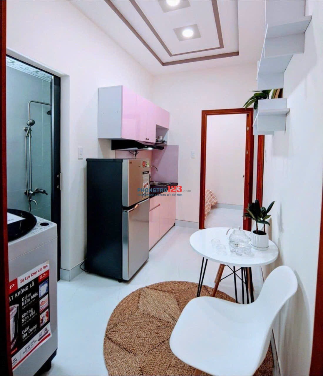 Cho thuê phòng Studio full nội thất, có máy giặt riêng gần các trường ĐH, BV
