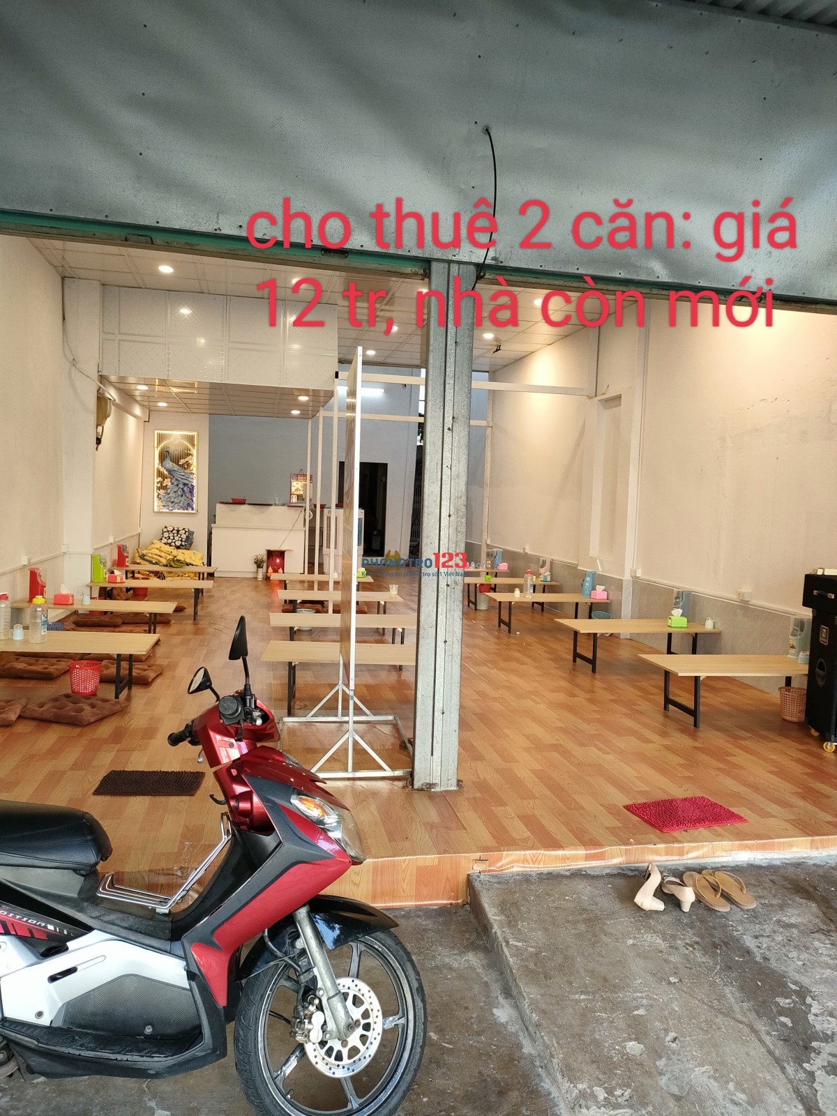 cho thuê nhà mặt tiền, có hai căn liền kề