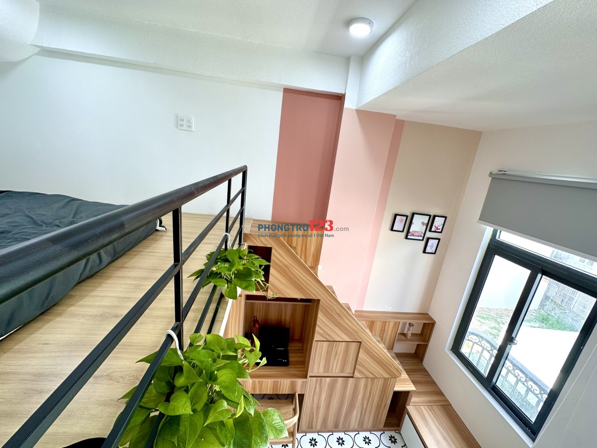 Căn Hộ gác cao full nội thất gần Bệnh viện Tân Hưng , Lotte Mart