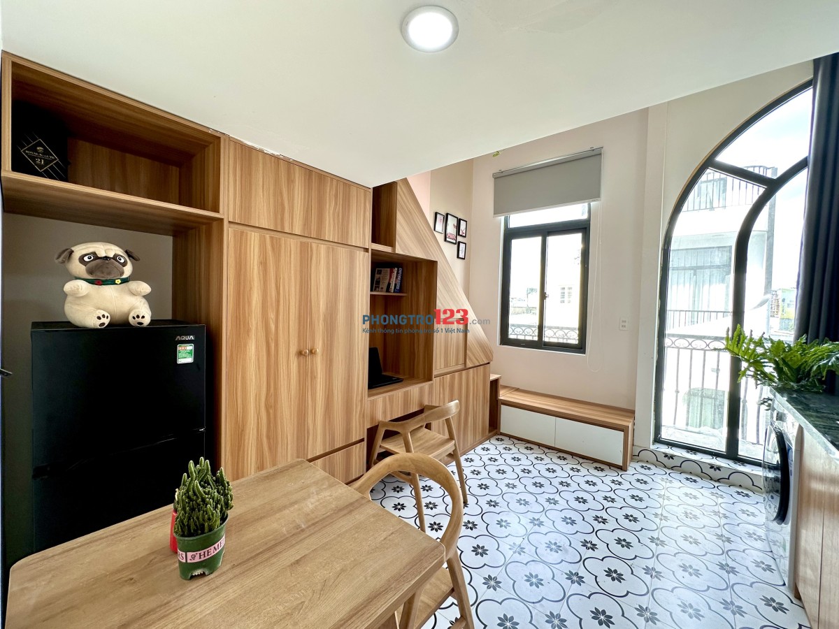 Căn Hộ gác cao full nội thất gần Bệnh viện Tân Hưng , Lotte Mart