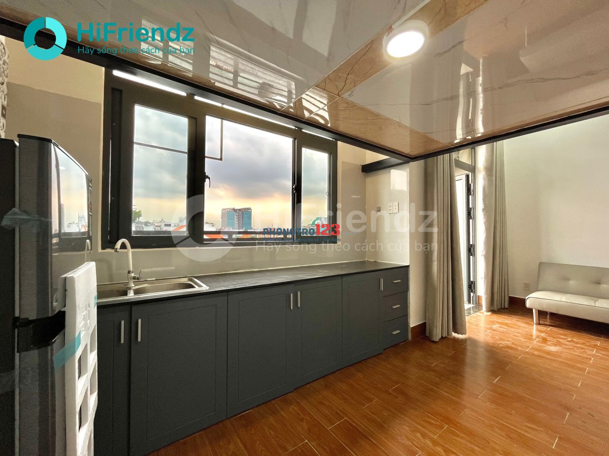 Duplex chung cư mini full nội thất ban công máy giặt riêng bếp riêng rộng như hình