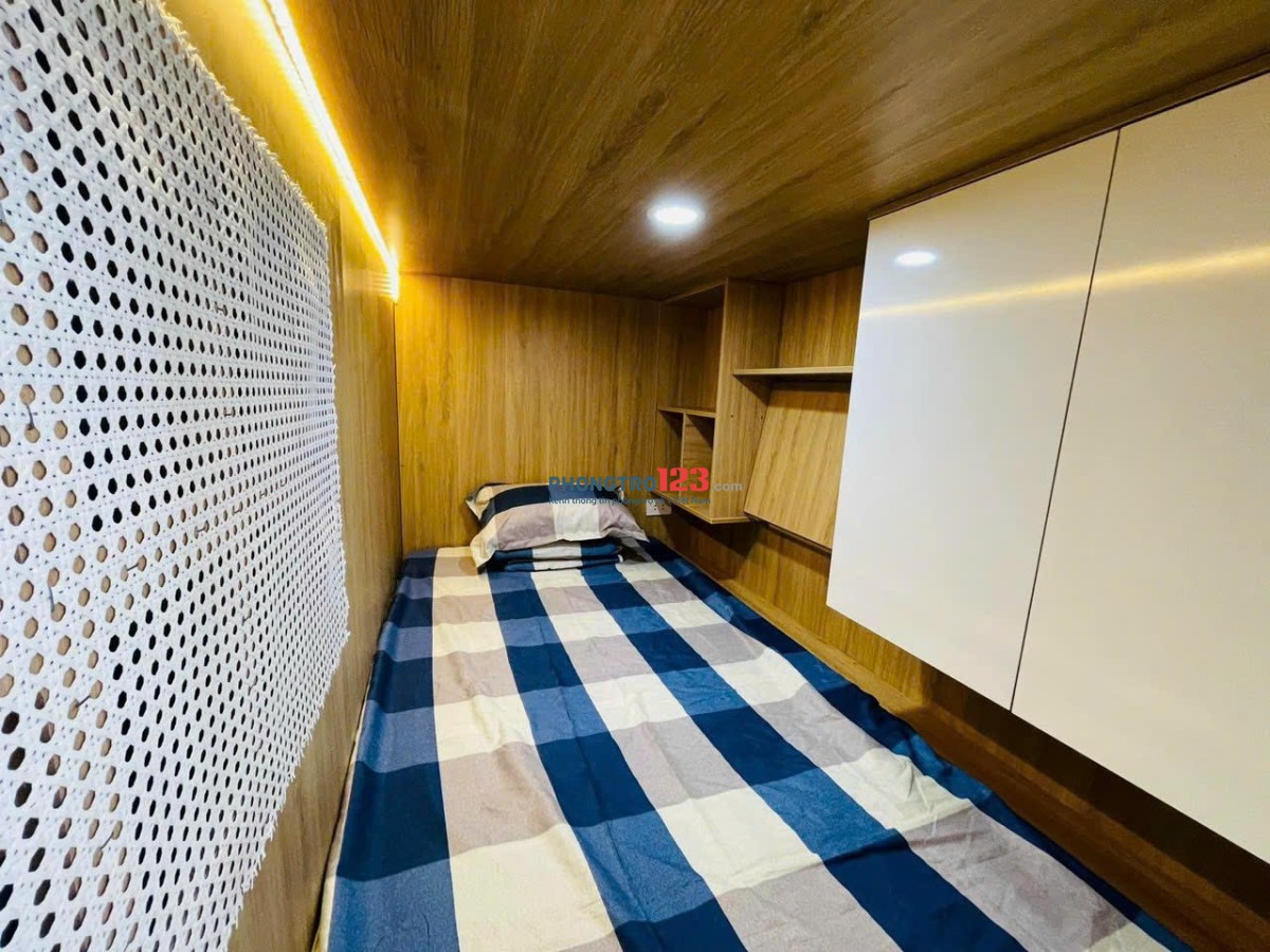 Phòng mini 1 người - sleepbox cao cấp gần Phan Xích Long, Phú Nhuận. Gía từ 1TR6 bao phí