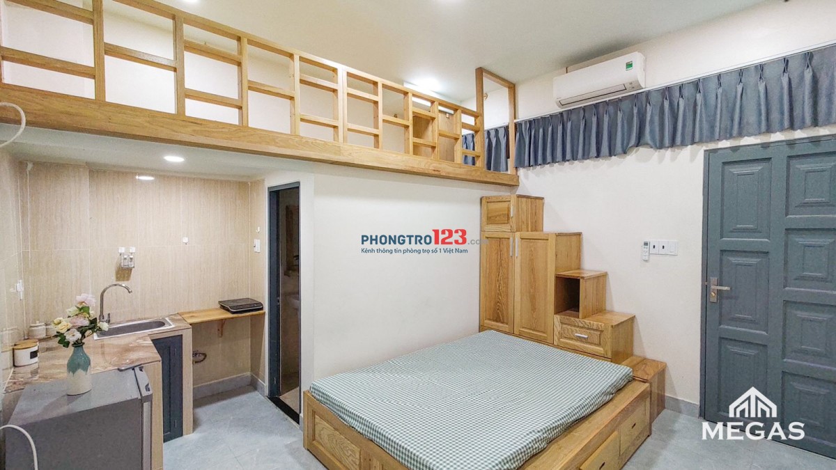 Gác 2 chỗ ngủ phòng đẹp giá chỉ 4tr3, sẵn đủ nội thất ngay Huỳnh Tấn Phát, KCX Tân Thuận, UFM, NTT