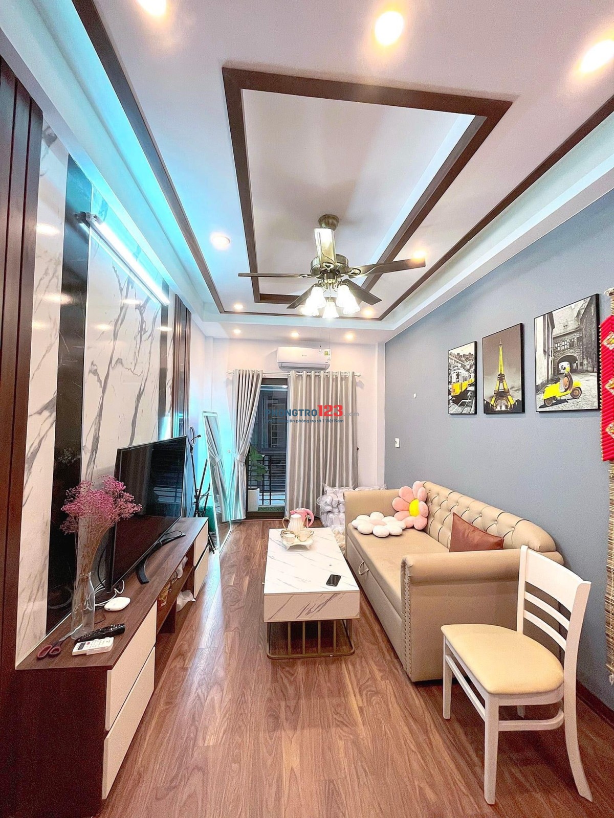 Cho thuê 3 phòng đủ nội thất, Chỉ cho nữ thuê tại Trương Định, cạnh chung cư Nam Đô