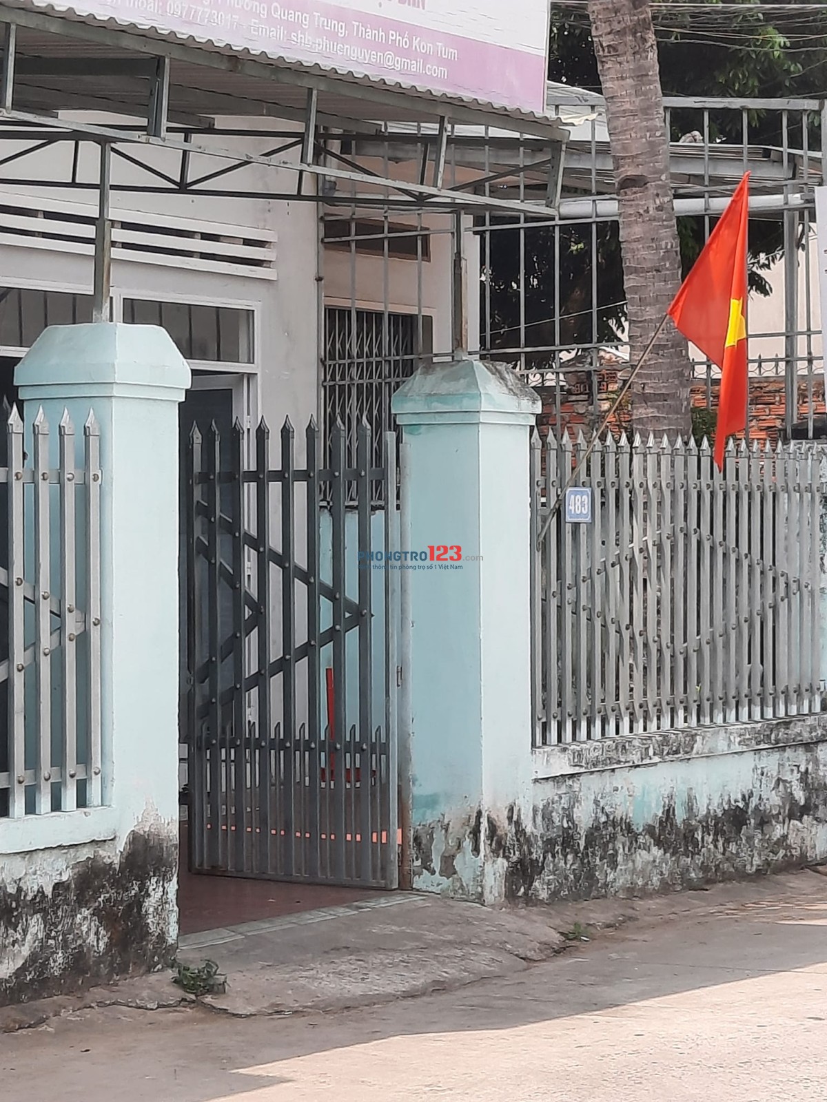 Cho thuê phòng trọ an ninh 483 Trần Nhân Tông, Quang Trung, Kon Tum gần bệnh viện tỉnh, Đại học Đà Nẵng