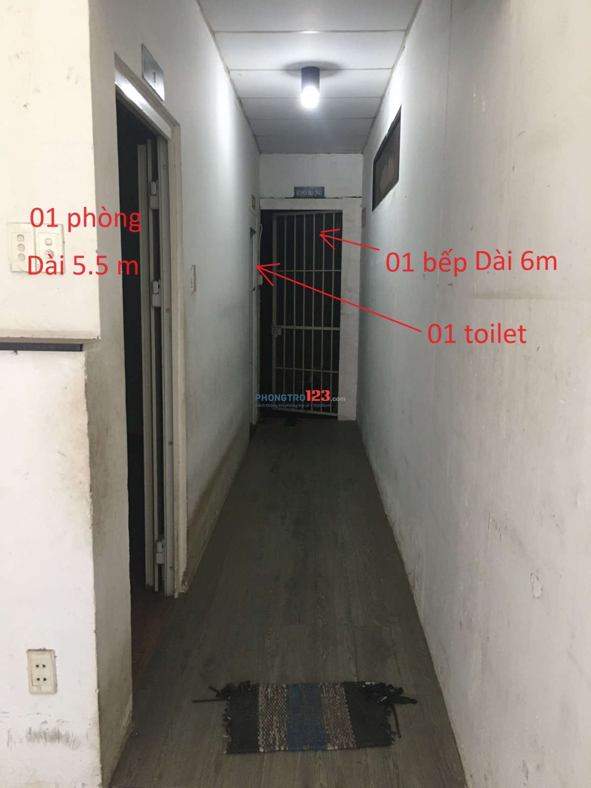Nhà thuê nguyên căn DT sàn 88m2, 1 phòng 1 toilet, 1 bếp