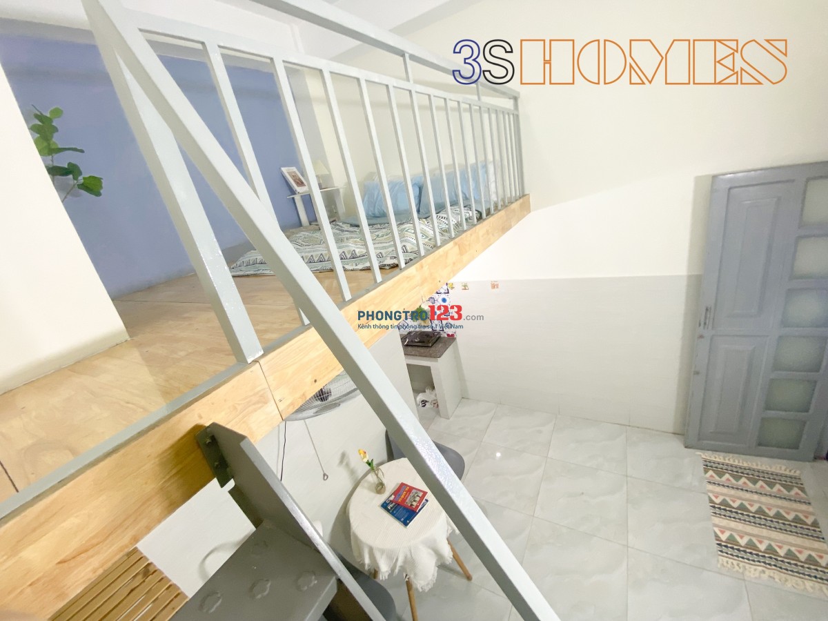 Phòng duplex gác cao 1m8, nội thất cơ bản, vào ở ngay, đảm bảo 100% giống như hình