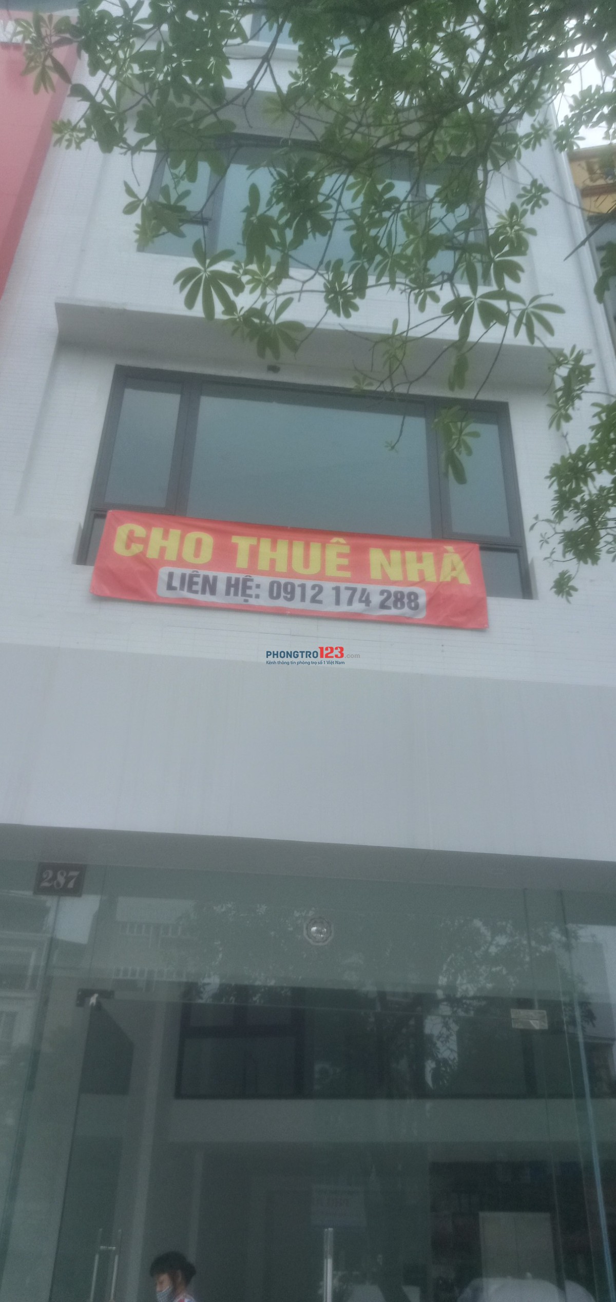 Cho thuê nhà mặt phố số 287 phố Trần Khát Chân, quận Hai Bà Trưng