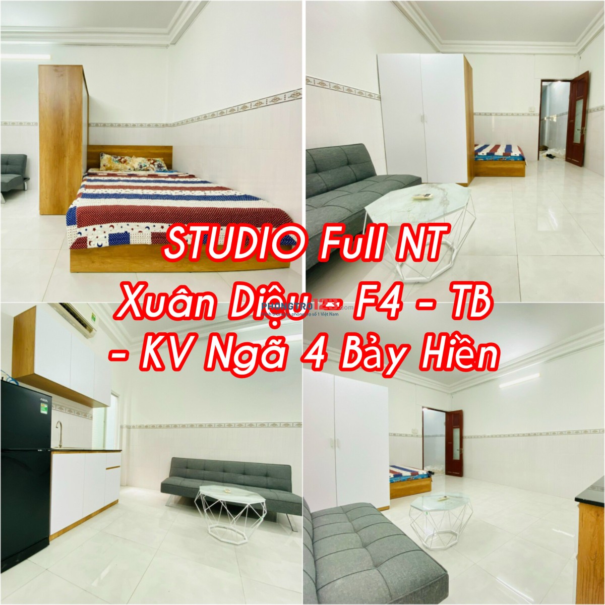 Phòng Studio Full Nộ Thất Xuân Diêụ - KV Ngã 4 Bảy Hiền - Tân Bình.