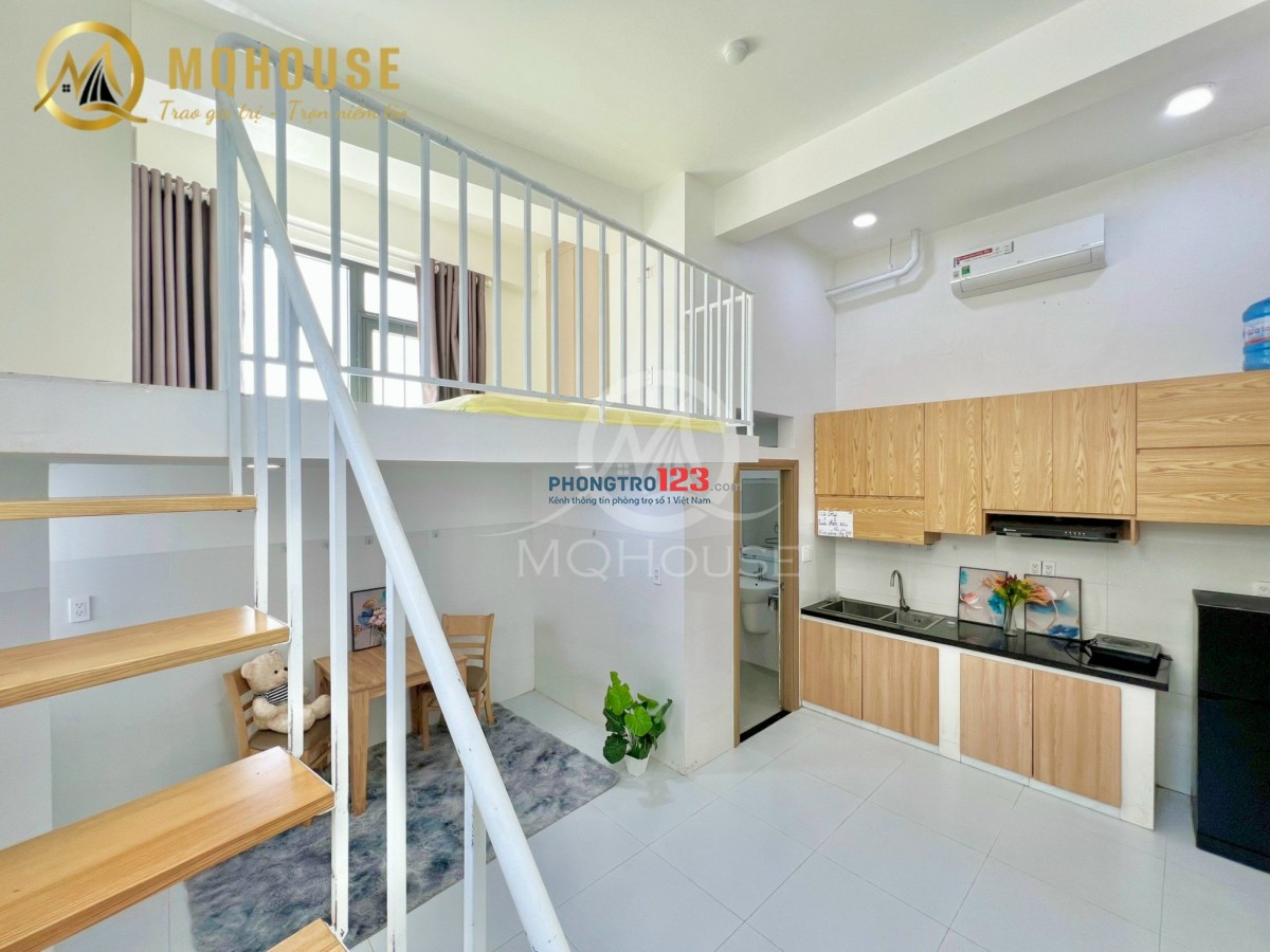 Cho thuê Duplex cửa sổ lớn full nội thất ở gần chợ Tân Bình, Lạc Long Quân, p11, Tân Bình