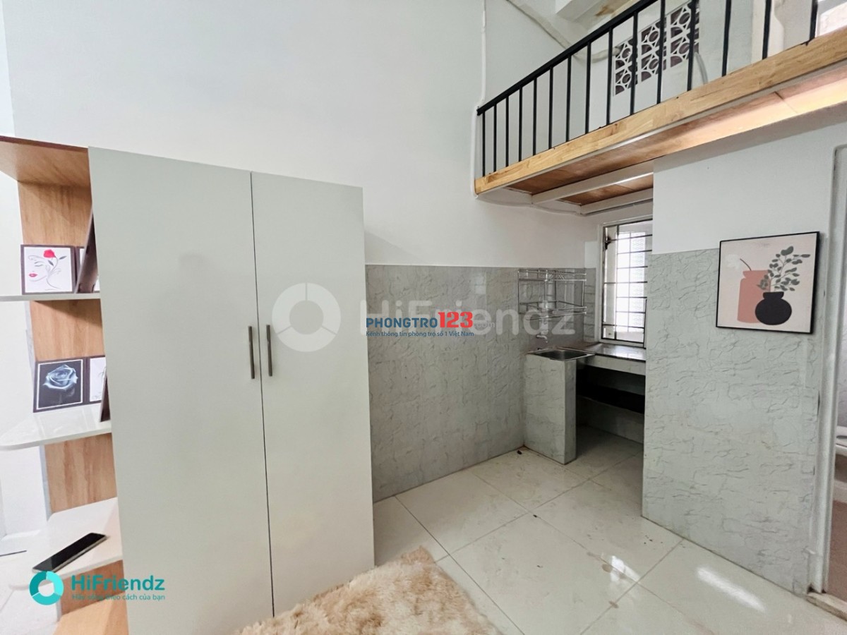 PHÒNG GÁC LỬNG FULL NỘI THẤT ngay BigC Trường Chinh, CÓ THANG MÁY