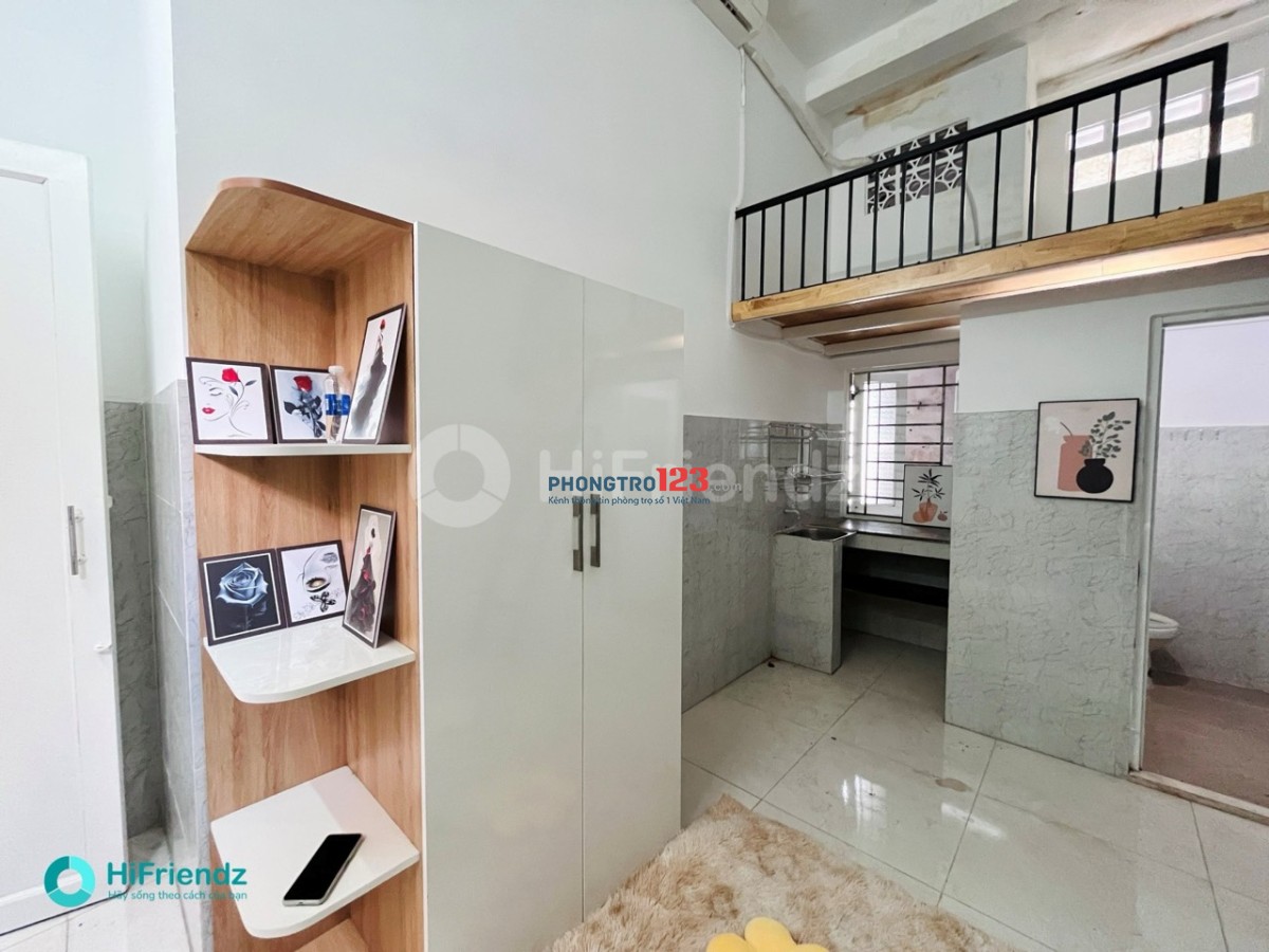 PHÒNG GÁC LỬNG FULL NỘI THẤT ngay BigC Trường Chinh, CÓ THANG MÁY