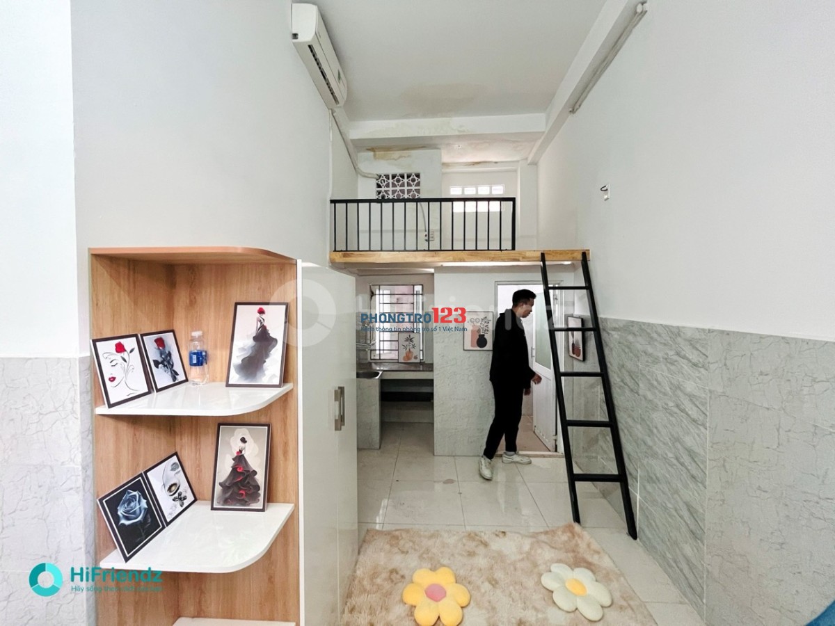 PHÒNG GÁC LỬNG FULL NỘI THẤT ngay BigC Trường Chinh, CÓ THANG MÁY