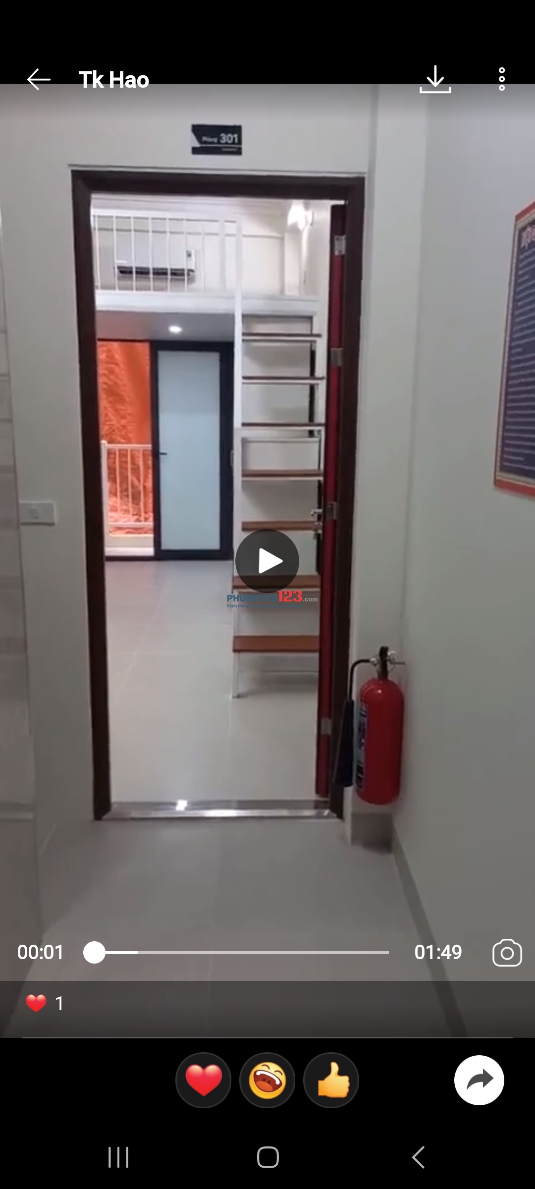 Cho thuê căn hộ mini mới xong 100% tiện nghi đầy đủ thang máy , pccc .
