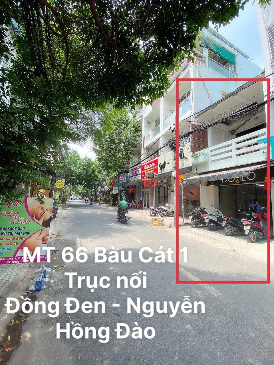 Cho thuê nhà mặt tiền 66 Bàu Cát 1, P14, Tân Bình (giao Đồng Đen - Nguyễn Hồng Đào)