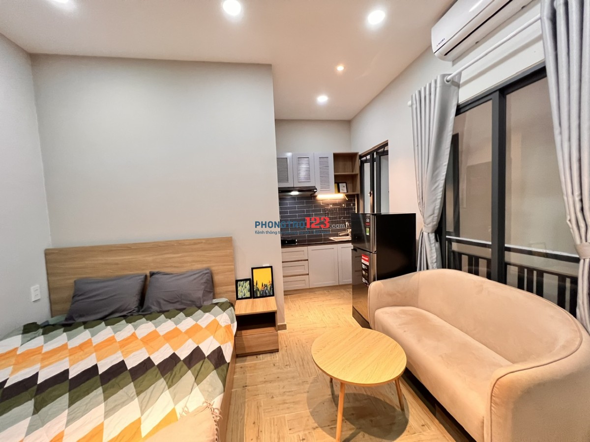 Cho thuê căn hộ, 30m2 đầy đủ nội thất cao cấp, Nơ Trang Long , Bình Thạnh