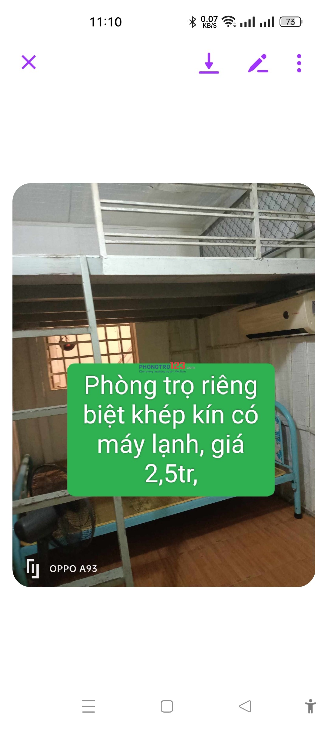 Phòng trọ riêng biệt khép kín có máy lạnh, có gác lửng tại Lê Văn Thọ, Gò Vấp