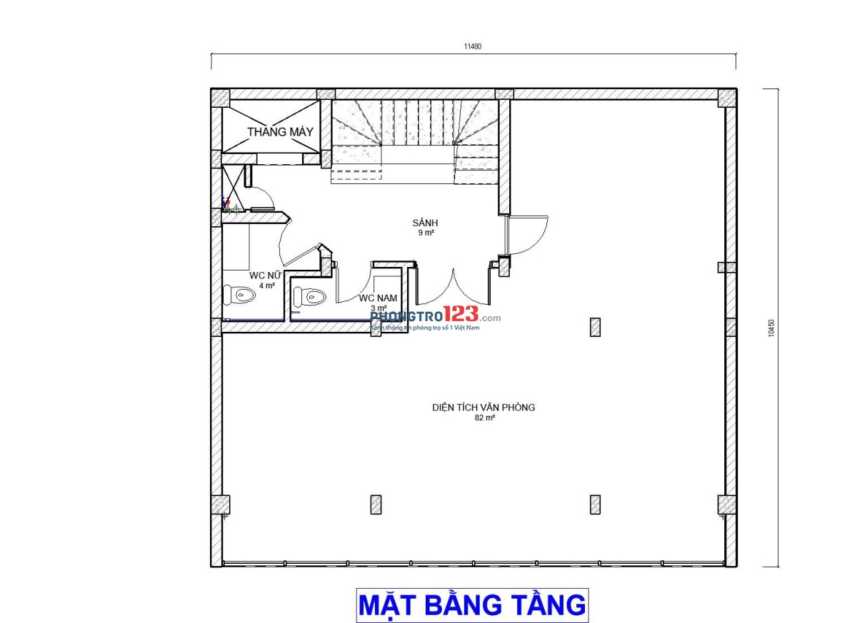 CHO THUÊ MẶT BẰNG, VĂN PHÒNG TẠI HOÀNG CẦU