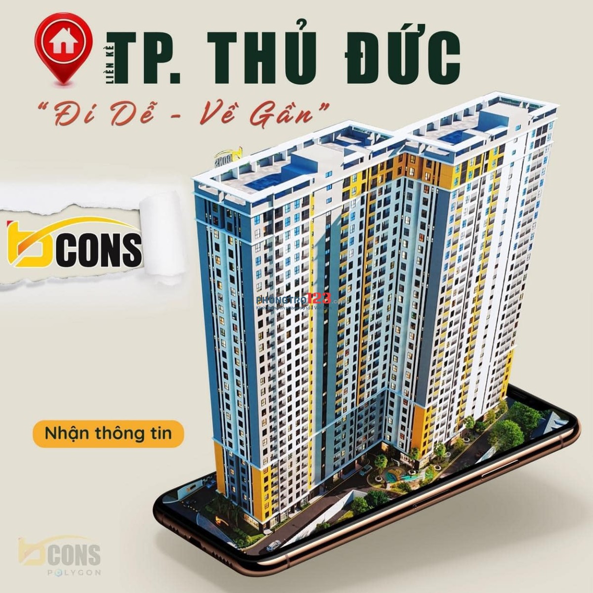 Cho thuê Shophouse Bcons Polygon - Mặt bằng chung cư cho thuê