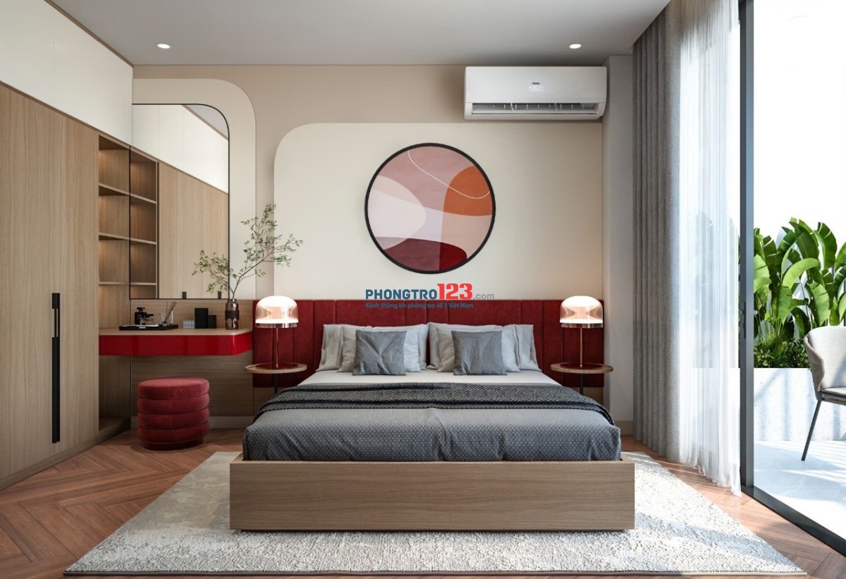 Căn hộ cao cấp full nội thất. 1PN ban công thoáng rộng Dương Bá Trạc Q8, gần cầu Nguyễn Văn Cừ
