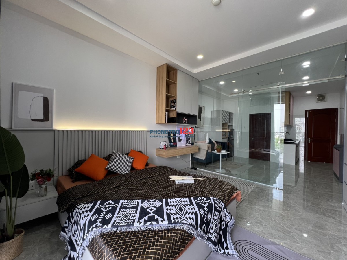 Căn hộ 1 phòng ngủ đẹp như homestay full nội thất ban công Trần Xuân Soạn Q7 view Kênh Tẻ