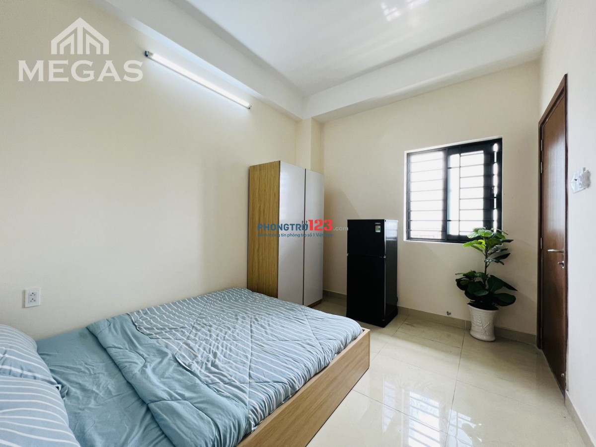 Studio ban công - máy lạnh - tủ lạnh - nệm - 28m2 an ninh đảm bảo