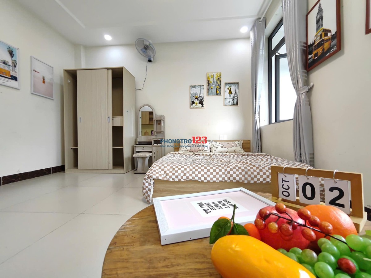Phòng Studio 30m2 - FULL Nội Thất - Ban Công tại Nơ Trang Long
