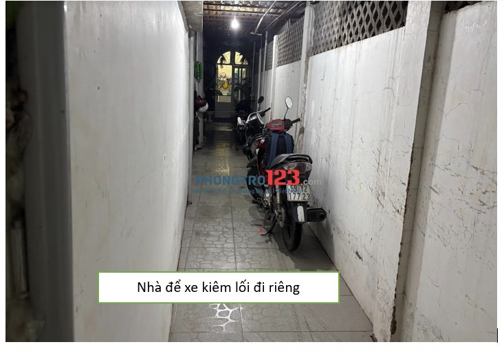 2tr7 Lối đi, WC và để xe đều riêng, 18m vuông, Điện 2k5/số có máy lạnh