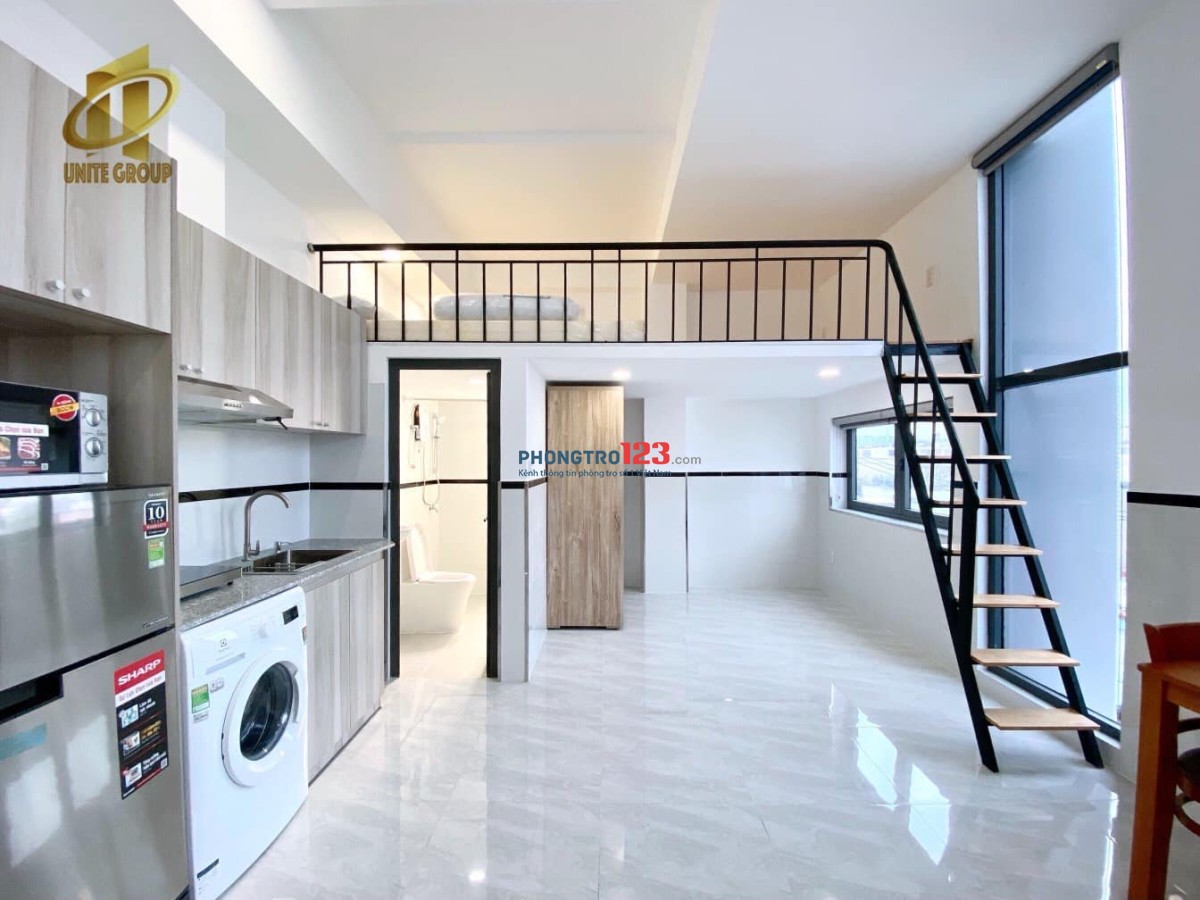 Cho Thue Phòng Duplex dt 35m2 Full nội thất view đẹp Mai văn Vĩnh quận 7 cách Lotte mart 500m