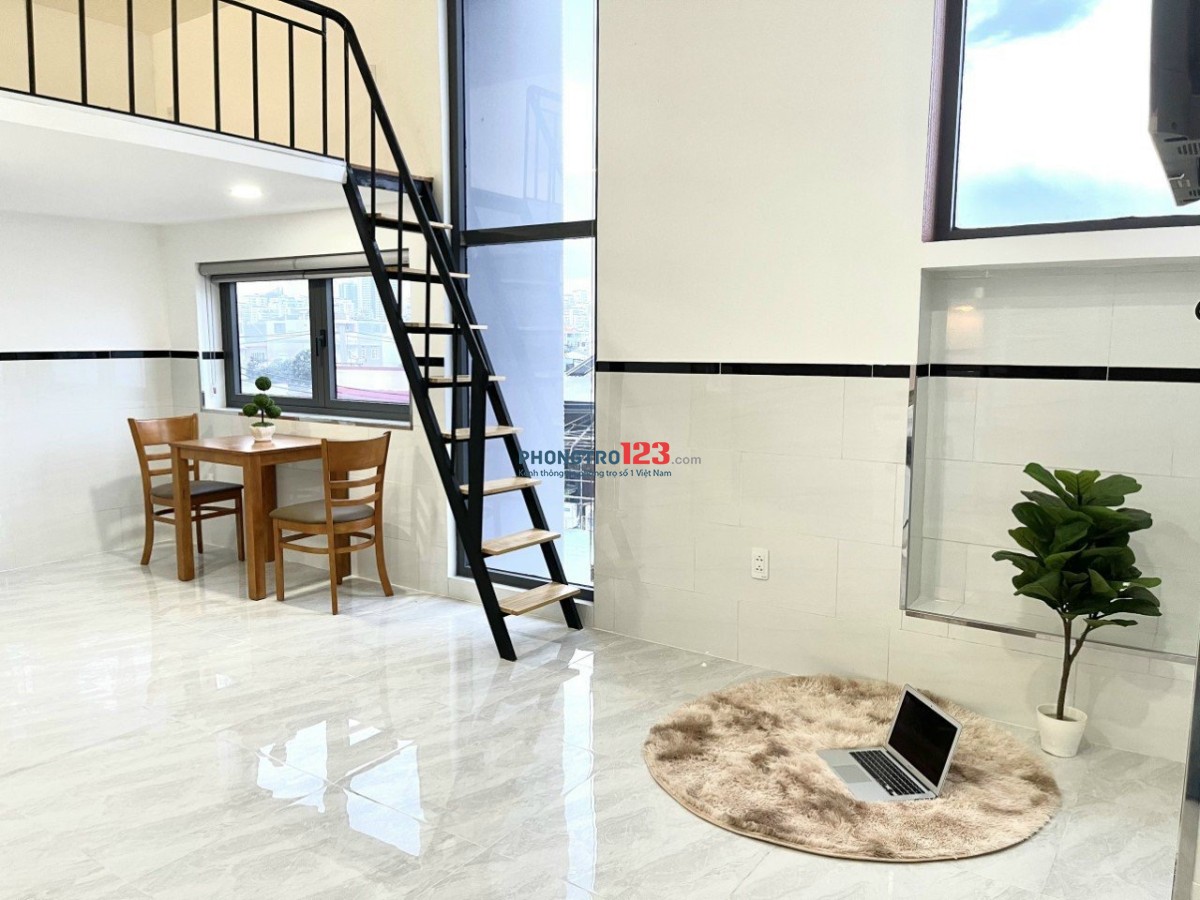 Cho Thue Phòng Duplex dt 35m2 Full nội thất view đẹp Mai văn Vĩnh quận 7 cách Lotte mart 500m