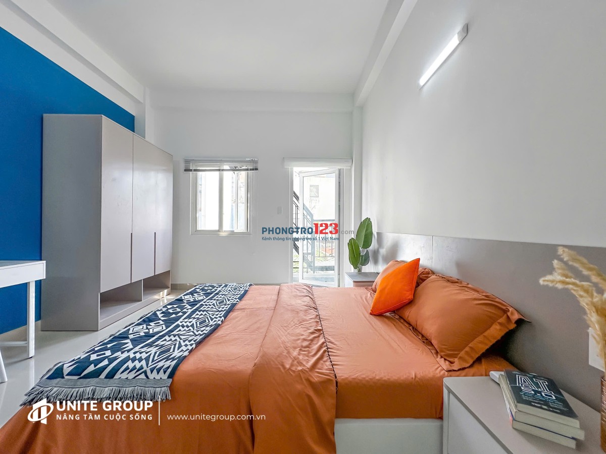 Căn hộ dịch vụ 35m2, 1PN, full nội thất, balcon. Dương Bá Trạc gần cầu Nguyễn Văn cừ