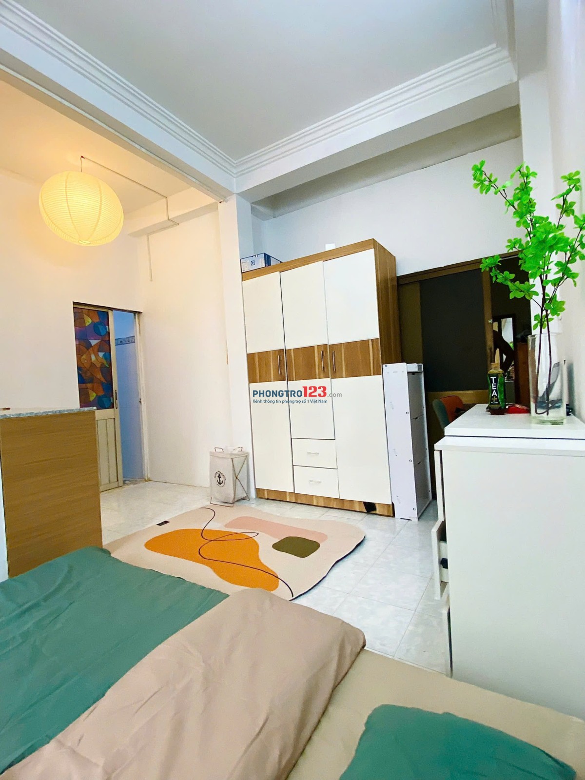 studio lầu 1- phong cách japandi- 30m2- bancol lớn- full nt- free 2 xe- giặt sấy hiện đại- 6tr/th